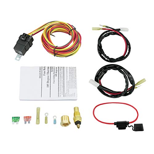 SPAL DUAL ELECTRIC FAN WIRING RELAY HARNESS KIT 185FH FRH 185 DEGREE