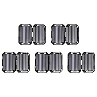 HUAREW 13mm Ferritkerne,Ferrit-Ringkern,Ferritfilter,Ferrit Entstörfilter,Ferrit Ringkern Cable-Clip,Klappferrit Aufsteckbarer für Kabel RFI,EMI, Ferritring Ferritkerne,Schwarz(5 Stück)