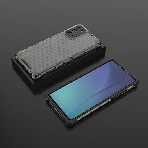 Image of Glasgow | for Samsung Galaxy Note 20 Honeycomb Pattern Back Case Cover for Samsung Galaxy Note 20 - Black