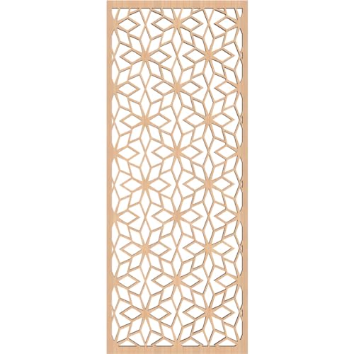Image of 11 3 /8 inchW x 29 3 /8 inchH x 3 /8 inchT Lake Decorative Fretwork Wood Wall Panels, Hickory