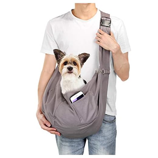 OWNPETS Pet Sling Carrier, Pet Sling Carrier Bag Safe,Fit 15~17lb Cats&Dogs, Comfortable, Adjustable, Perfect for Daily Walk, Outdoor Activity and Weekend Adventure