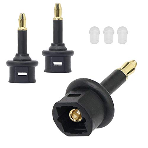 Adaptateur Toslink Femelle Vers Jack 3,5 Mm (Mini Toslink) – Coupleur Optique Numérique, 2 Pièces, Pour Home Cinéma