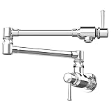 Pot Filler Faucet - JZBRAIN Pot Filler Wall Mount Kitchen Sink Folding Faucets Stainless Steel Polis