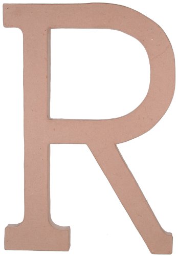 Darice 2860-R Paper Mache Letter R 23.5In, Natural