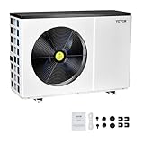 VEVOR Electric Pool Heat Pump, 51,200 BTU, Fits 7,926-15,851 Gallon Above & In-Ground Pools, Low Noise Heating & Cooling, Energy-Saving Water Heater AC208-230V 60Hz