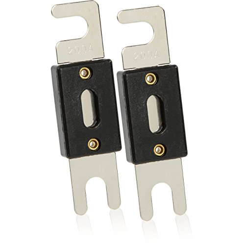 Belva BANL200 2 Pack of 200 Amp Nickel-Plated ANL Fuse