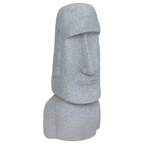 Atmosphera - Statue déco extérieure moaï h.82cm magnésie Gris