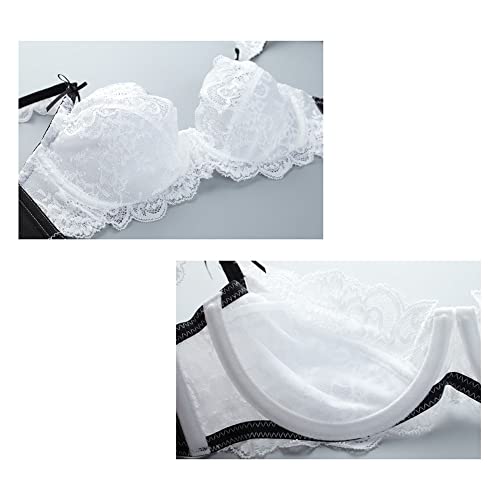 Parure sexy haut de gamme en dentelle fine transparente purple - 2