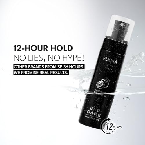 Image of FLiCKA Natural End Game Makeup Fixer Spray | Long Lasting Anti-Acne | Loaded with Vitamin C | Prevents Cracks, Minimizes Pores & Fine Lines | Long Lasting & Weightless Formulator for All Skin Types 100 ml