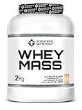 Scientiffic Nutrition - Whey Mass, Proteínas y Carbohidratos en Proporción 50/50, Aumenta el Volumen Muscular, con Creatina, Enzimas Digestivas y Glutamina - 2kg, Galleta de Limón.