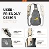 SKYSPER Sling Bag RFID Crossbody Sling Backpack Cross Body Shoulder Bag Travel Hiking Daypack for Women Men(Beige) #4