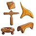 Masaje de pies y manos, Masaje Tradicional tailandés Herramienta de Palo de Madera - 5 Estilos Mano Cabeza Pie Cara Cuerpo Rodillo Masajeador para reflexología Punto de acupuntura Gua Sha