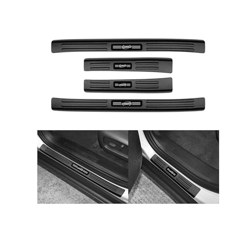 YOJOJOCO 4PCS Door Sill Protector for Chevy Equinox 2025 2026 Accessories Matte Black ABS Material Front and Rear Door Car Pedal Kick Protection