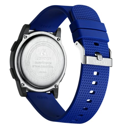 Image of HANPOSH Mens Digital Watch Ultra Thin Minimalist Sports Waterproof Outdoor LED Screen Large Face Wrist Watches for Men with Back Light Alarm Date Stopwatch