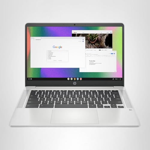 HP Chromebook 14 Laptop, Intel Celeron N4120, 4 GB RAM, 64 GB eMMC, 14" HD Display, Chrome OS, Thin Design, 4K Graphics, Long Battery Life, Ash Gray Keyboard (14a-na0226nr, 2022, Mineral Silver) - Image 9