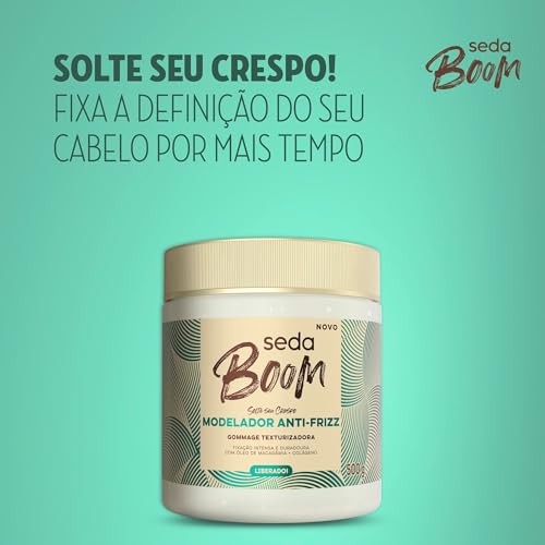 Seda Boom Modelador Antifrizz 4ABC Gommage Texturizadora com Óleo de Macadâmia e Colágeno 500g