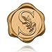 SWANGSA 50 Pack Letter S Wax Seal Stickers, Antique Gold Botanical Leaves Initial Alphabet Self-Adhesive Wax Stickers for Wedding Party Invitation Envelopes