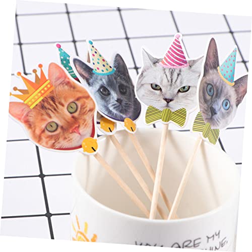 HEASOME 48 Pçs Cupcake Inserção De Bolo De Gato Babyboy Presentes De Bebê De Bautizo Para Niño Bolo