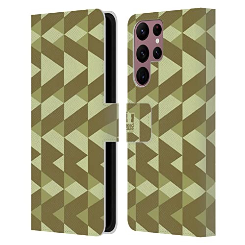 Housse Samsung S22 Ultra 5G motif camouflage géométrique vert clair pour le quotidien