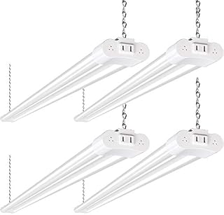 4FT 36W Linkable LED Shop Light with Cord, 4000lm Hanging or FlushMount Garage