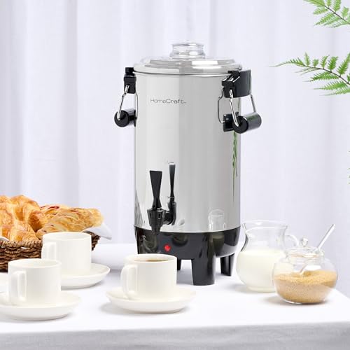 Homecraft Quick-Brewing 1000-Watt Automatic 30-Cup Coffee Urn - Stainless Steel - Image 7