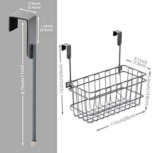 EZOWare Over the Cabinet Door Organizer/Wall Mountable Deep Storage Basket for Household Items (Small)