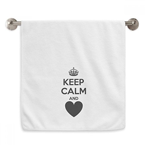 Serviettes moelleuses Keep Calm et Diadème Rouge au tissage raffiné