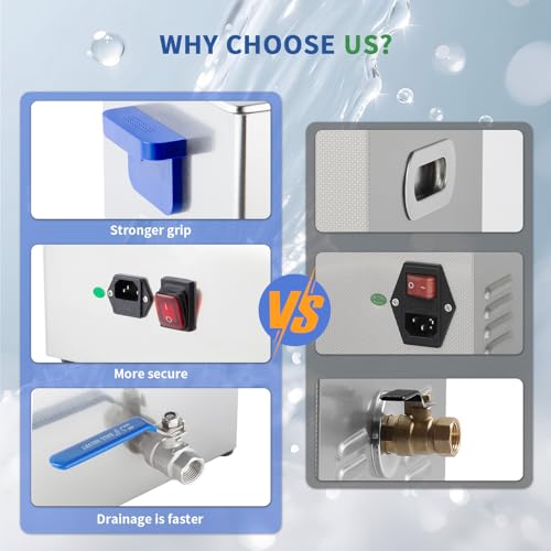 DK SONIC Ultrasonic Cleaner,15L 360W Sonic Cleaner with Heater&Mechanical Timer,Ultrasonic Carburetor Cleaner for Cleaning Gun,Engine,Carburetors,Chains(Include Basket)