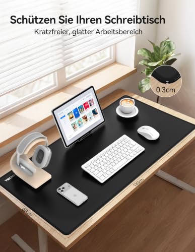 TECKNET Übergröße Gaming Mauspad 1200x600mm XXXL Mousepad, Wasserfest Gewebe Tischunterlage Large Size Gamer Mouse Pad… – Ansicht 2