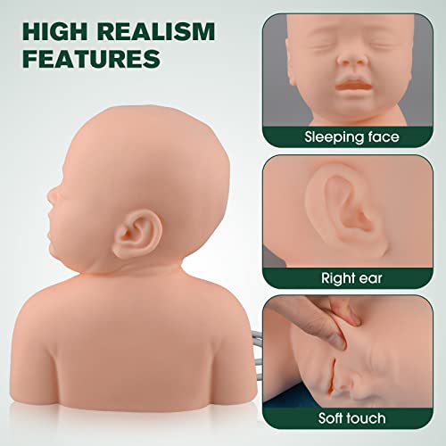 Image of Ultrassist Pediatric IV Simulation Head Kit, Infant IV Practice Kit for Venipuncture Skills, Injection Practice, Clinical Nursing Training