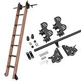 Kit de herramientas para escalera móvil con riel deslizante telescópico, fácil instalación para biblioteca y accesorios de almacenamiento