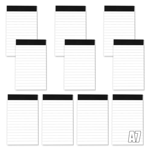 EXIN DEHCEN 10 Piezas Blocs De Notas Pequeños A7, 30 Hojas Por Libretas Pequeñas, Mini Bloc De Notas, para Tomar notas y Recordatorios Planificación de Organización, para Oficina, Hogar, Escuela