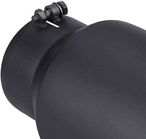 LCGP 3" Inlet Black Exhaust Tip,3" x 4" x 12" Universal Bolt On Stainless Steel Diesel Exhaust Tailpipe Tip by LCGP - Image 5