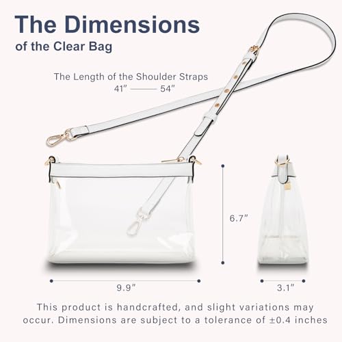 Image of Wuflyover Clear Bag for Stadium Events, Clear Purse for Women