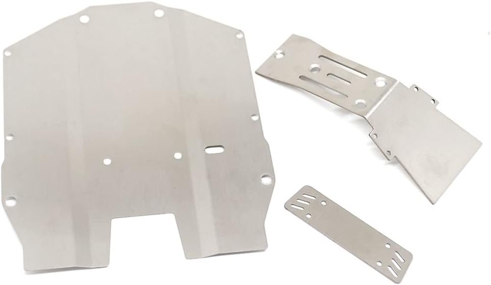 for YK DF7 4072 1/7 Remote Control Rear Straight Bridge Short Card Stainless Steel Guard Plate Metal Armor Chassis Armor