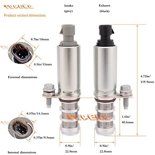 Intake & Exhaust Camshaft Position Actuator Solenoid Valve For Gm Chevy Malibu Hhr Buick Pontiac 2.0L / 2.2L / 2.4L - Replaces 12655420 12655421 - Error Code P0010, P0011, P0013 And P0014 #TOP1