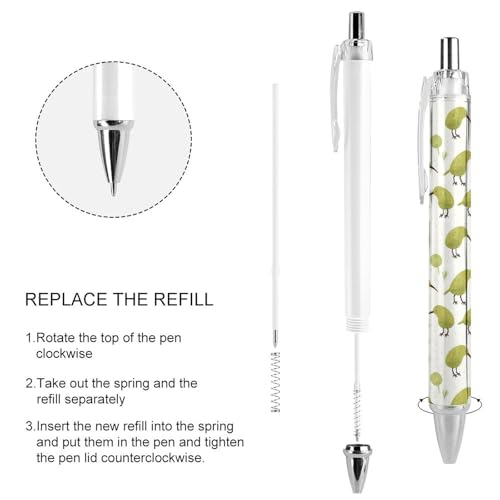 Bolígrafo retráctil Kiwi Bird de alta precisión, punta fina de 0,5 mm para oficina, 4 ud 4