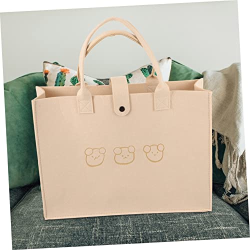 KESYOO Stylish Felt Tote Bag for Home Storage School Supplies and Shopping Lightweight Durable and Container for Easy Carrying and Organization3