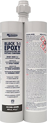MG Chemicals 832HD-400ML Black 1:1 Epoxy Encapsulating and Potting Compound, 400 mL Dual Cartridge