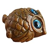 Statuette de hibou décorative : cette statuette de hibou en bois sculpté est un objet décoratif polyvalent qui peut être utilisé dans les chambres, les fenêtres, les salons, les bureaux, etc