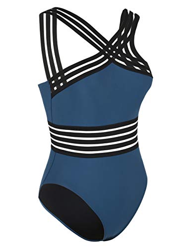 hilor women's one piece swimwear front crossover swimsuits hollow bathing suits monokinis