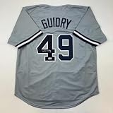 Autographed/Signed Ron Guidry New York Grey...