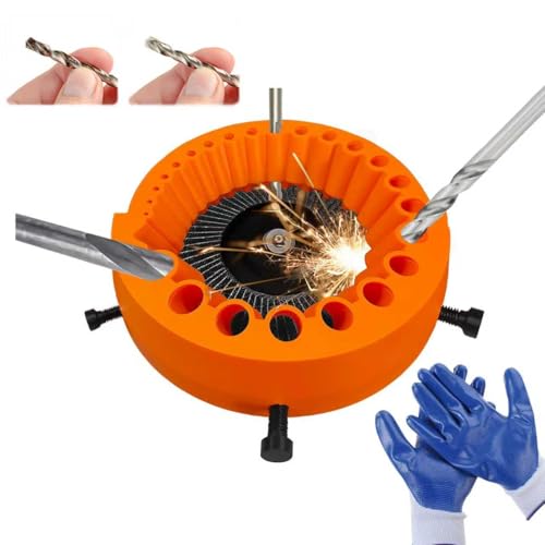 Image of Drill Bit Sharpener, Handheld Drill Bit Sharpening Attachment, Precision Guide Tool, 2-13mm,for 125 Mm Grinder