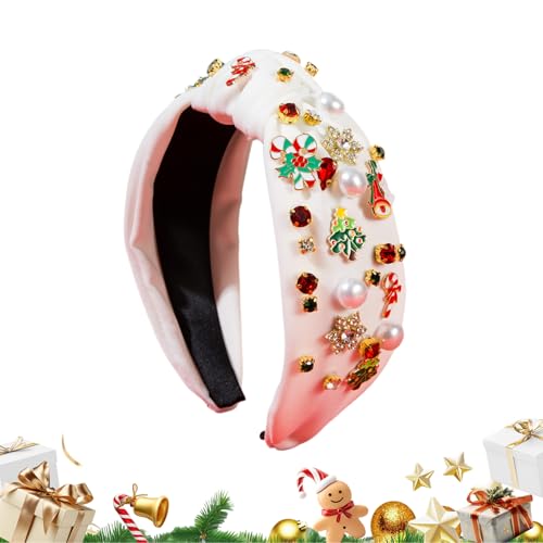 Christmas Headbands for Women,Trendy Pearl Headdress,Dress Up Headband Costume | for Women Girls Brides Photoshoot Models Cosplay Family Gathering Office Party Winter Wedding Church Service