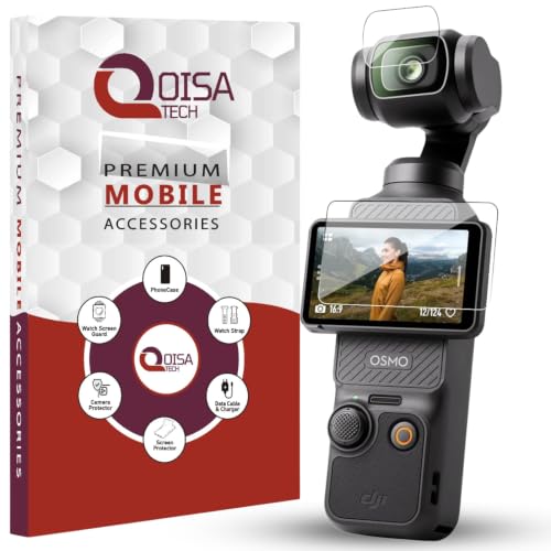 Image of Military-Grade Gorilla Tempered Glass Screen Camera Lens Protector for DJI Osmo Pocket 3 / Pocket 4 (Transparent) Complete Set