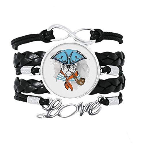 Bracelet à tricoter en cuir pour chien avec motif aquarelle DIY