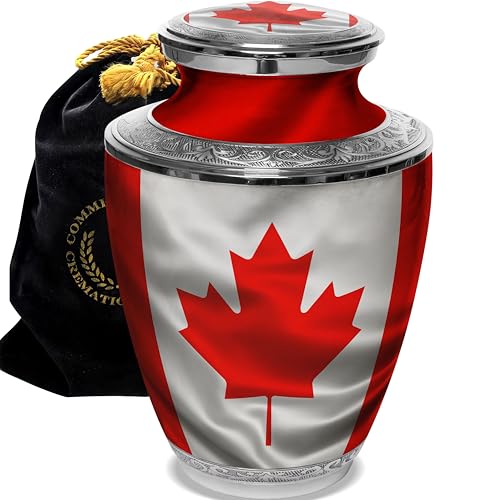 Image of Canadian Flag Cremation Urns for Human Ashes Adult Man & Urns for Ashes