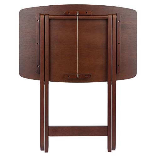 Image of Winsome Darryl Set of 4 Oversized Foldable Tables, Walnut, 26 inch