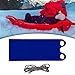 harayaa Snow Sled Mat Flexible Flying Carpet Portable Ski Board Lightweight PEmaterial Slider Mat with Handles Suitable for Adults Kids Outdoor Snow, Blue