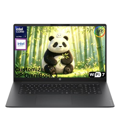 Image of Delca Customized Laptop Made with HP OmniBook 3 Business AI Laptop | 17.3 inch FHD IPS Anti-Glare | Intel 12-core Ultra 7 255U | 16GB /32GB /64GB DDR5 256GB /512GB /1TB /2TB SSD | Fast Charge Backlit Win 11